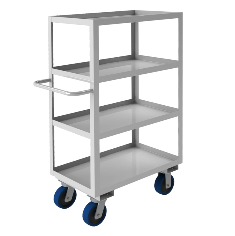 Durham SRSC1624484ALU6PU Stainless Steel Stock Cart, 4 Shelves, 24-1/8 X 54 X 53