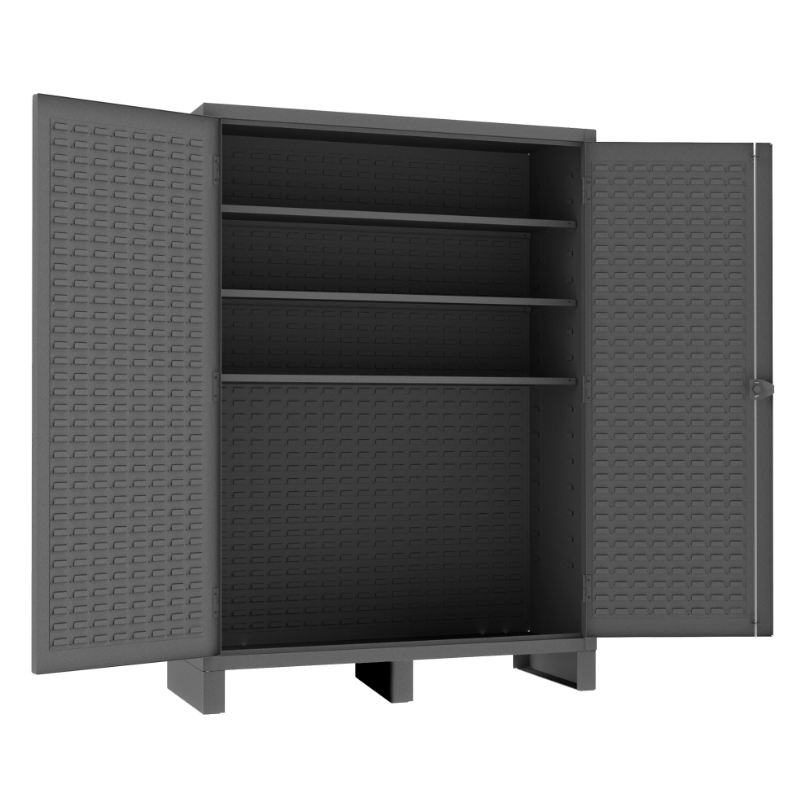 Durham SSC-602484-BDLP-3S-95 Cabinet, 14 Gauge, 3 Shelves, 60 X 24 X 84