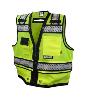 DeWalt Class 2 Heavy Duty Surveyor Vest, X-Large, Hi-Vis Green