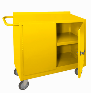 Durham 2210-50 Spill Control/Ppe Cart, 1 Shelf, Yellow, 42-1/8 X 18-1/4 X 36-3/8