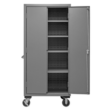 Load image into Gallery viewer, Durham 2501M-BLP-4S-95 Cabinet, 16 Gauge, 4 Shelves, 36 X 24 X 81