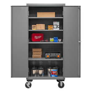 Durham 2501M-BLP-4S-95 Cabinet, 16 Gauge, 4 Shelves, 36 X 24 X 81