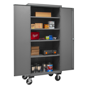 Durham 2501M-BLP-4S-95 Cabinet, 16 Gauge, 4 Shelves, 36 X 24 X 81