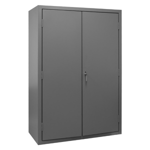 Durham 2502-138-3S-5295 Cabinet, 16 Gauge, 3 Shelves, 138 Blue Bins, 48 X 24 X 72