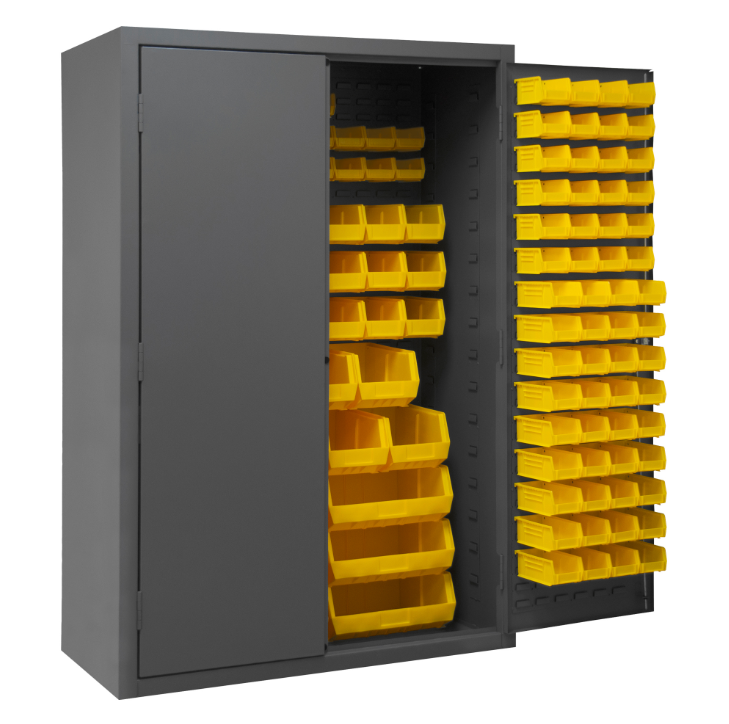 Durham 2502-186-95 Cabinet, 16 Gauge, 186 Yellow, 48 X 24 X 72