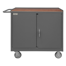 Load image into Gallery viewer, Durham 3112-TH-95 Mobile Bench Cabinet, 2 Doors, Hard Board Top, 24-1/4 X 42-1/8 X 36-3/8