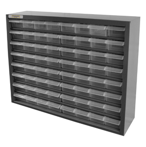 Durham 317-95 Bin Cabinet, 64 Plastic Drawers, 25-7/8 X 6-3/8 X 21-3/8