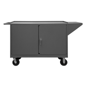 Durham 3400-95 Mobile Bench Cabinet, 1 Shelf, 2 Doors, 24-1/4 X 66-1/8 X 37-3/4