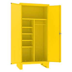 Durham 3501-HDL-50 Spill Control/Ppe Cabinet, 14 Gauge, 5 Shelves, 36-1/8 X 24-1/4 X 78