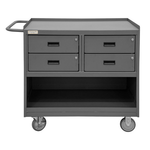 Durham 3120-95 Mobile Bench Cabinet, 4 Drawers, No Doors, 24-1/4 X 42-1/8 X 36-3/8