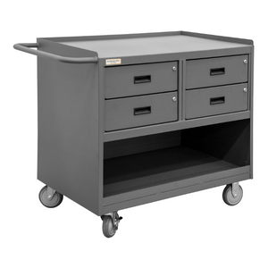 Durham 3120-95 Mobile Bench Cabinet, 4 Drawers, No Doors, 24-1/4 X 42-1/8 X 36-3/8