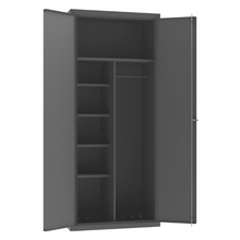 Load image into Gallery viewer, Durham 3500-HDL-95 Janitorial Cabinet, 14 Gauge, 5 Shelves, 36 X 24 X 84