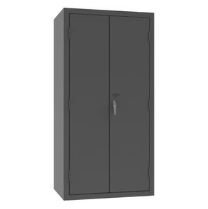 Durham 3501584RDR-5295 Cabinet, 14 Gauge, 4 Drawer, 2 Shelves, 12 Door Shelves, 58 Blue Bins, 36 X 24 X 72