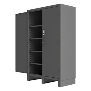 Durham 3704CX-BLP4S-95 Access Control Cabinet, 14 Gauge, 4 Shelves, 60 X 24 X 78