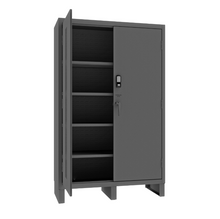 Load image into Gallery viewer, Durham 3704CX-BLP4S-95 Access Control Cabinet, 14 Gauge, 4 Shelves, 60 X 24 X 78