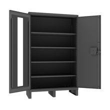 Load image into Gallery viewer, Durham 3704CXC-BLP4S-95 Access Control Cabinet, 14 Gauge, 4 Shelves, 60 X 24 X 78