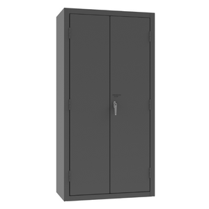 Durham 3602-BLP-14-2S-5295 Cabinet, 14 Gauge, 2 Shelves, 14 Blue Bins, 36 X 18 X 72