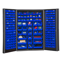 Load image into Gallery viewer, Durham DC48-176-5295 Cabinet, 14 Gauge, 176 Blue Bins, 48 X 24 X 72