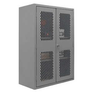 Durham EMDC-482472-PB-2S-95 Ventilated Pegboard Cabinet, 14 Gauge, 2 Shelves, 48 X 24 X 72