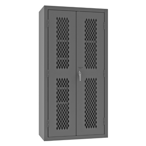 Durham EMDCJC-361872-4S-95 Ventilated Shelves Cabinet, 14 Gauge, 5 Shelves, 36 X 18 X 72