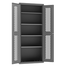 Load image into Gallery viewer, Durham EMDC-361884-95 Ventilated Shelves Cabinet, 14 Gauge, 4 Shelves, 36 X 18 X 84