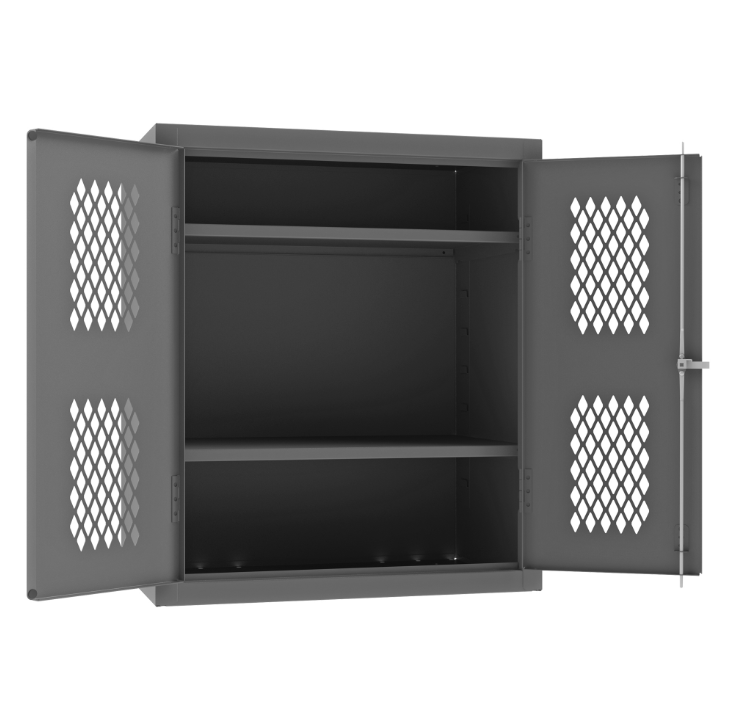 Durham EMDC-362442-95 Ventilated Shelves Cabinet, 14 Gauge, 2 Shelves, 36 X 24 X 42