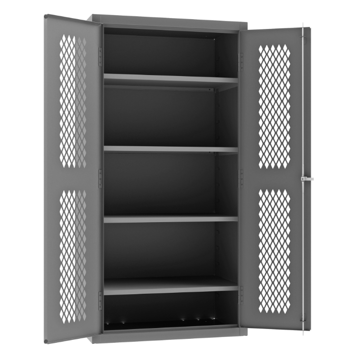 Durham EMDC-362472-4S-95 Ventilated Shelves Cabinet, 14 Gauge, 4 Shelves, 36 X 24 X 72