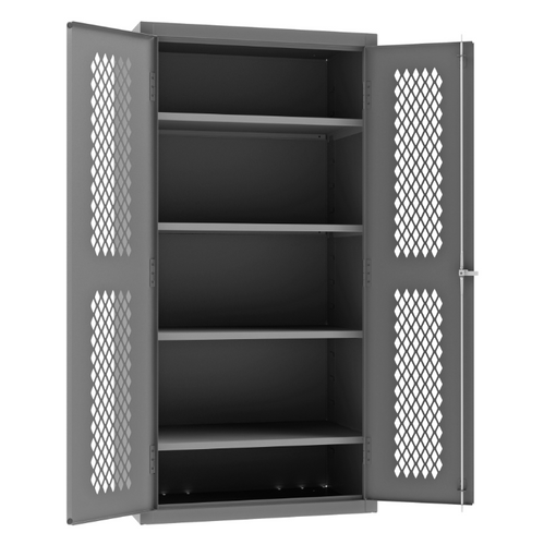 Durham EMDC-362472-4S-95 Ventilated Shelves Cabinet, 14 Gauge, 4 Shelves, 36 X 24 X 72