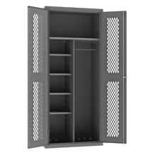 Load image into Gallery viewer, Durham EMDC-362484-HDL-95 Ventilated Janitorial Cabinet, 14 Gauge, 5 Shelves, 36 X 24 X 84