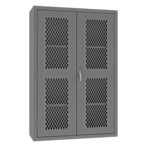 Durham EMDC-481872-95 Ventilated Shelves Cabinet, 14 Gauge, 3 Shelves, 48 X 18 X 72