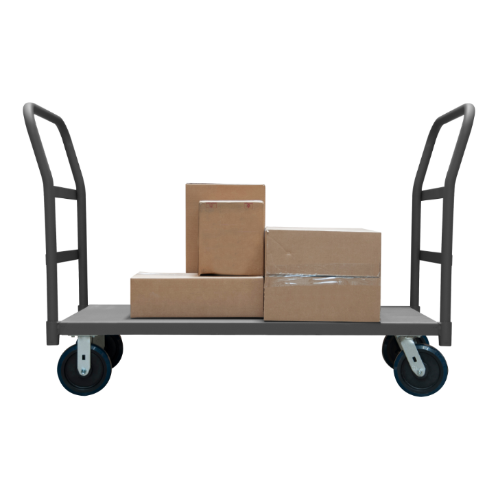 Durham EPT2H24488PU95 Platform Truck, 2 Removable Handles, 3600 Lbs. Capacity, 24 X 48