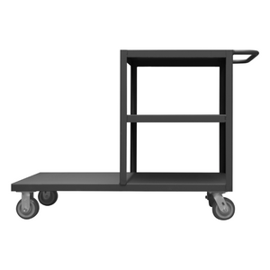 Durham EPT3S30605PU95 Platform Truck, 3 Sided, 1200 Lbs. Capacity, 30 X 30, 60 Bottom Shelf