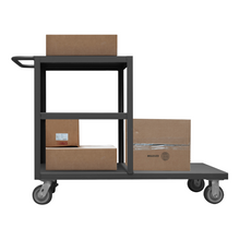 Load image into Gallery viewer, Durham EPT3S24485PU95 Platform Truck, 3 Sided, 1200 Lbs. Capacity, 24 X 24, 48 Bottom Shelf