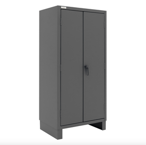 Durham HDC36-60-2S6D5295 Cabinet, 12 Gauge, 2 Shelves, 6 Door Shelves, 60 Blue Bins, 36 X 24 X 78