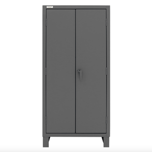 Durham HDC36-60-2S6D95 Cabinet, 12 Gauge, 2 Shelves, 6 Door Shelves, 60 Yellow Bins, 36 X 24 X 78