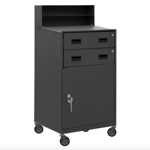 Durham FED-2023-95 Mobile Shop Desk, 1 Shelf, 2 Drawers, 23 X 20-3/16 X 48