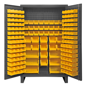 Durham HDC48-162-95 Cabinet, 12 Gauge, 162 Yellow Bins, 48 X 24 X 78