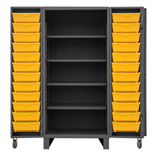 Load image into Gallery viewer, Durham HDC36-DC24TB4S95 Cabinet, 12 Gauge, 4 Shelves, 24 Tilt Bins, 36 X 36 X 78