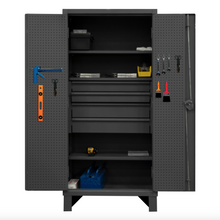 Load image into Gallery viewer, Durham HDCDB243678-4M95 Cabinet, 12 Gauge, 3 Shelves, 4 Drawers, 36 X 24 X 78