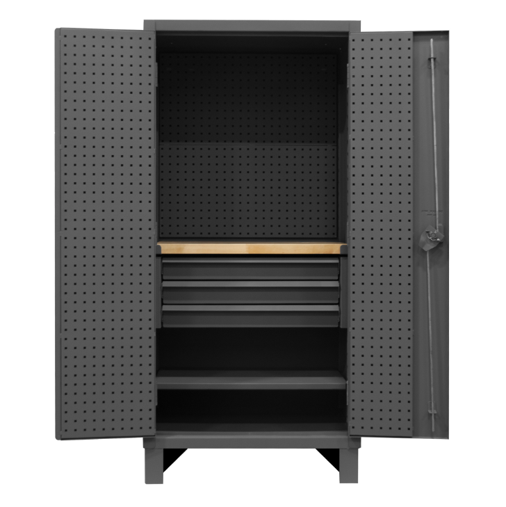 Durham HDCDPWT243678-3M95 Cabinet, 12 Gauge, 1 Shelf, 3 Drawers, 36 X 24 X 78