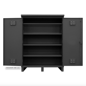 Durham HDCO246078-4S95 Outdoor Cabinet, 12 Gauge, 4 Shelves, 60-3/8 X 26-11/16 X 80-5/16