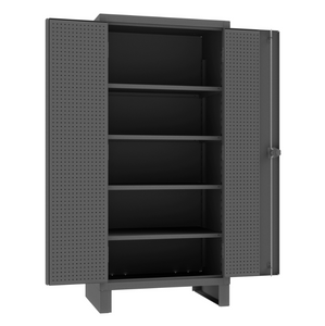 Durham HDCP243678-4S95 Pegboard Cabinet, 12 Gauge, 4 Adjustable Shelves, 36 X 24 X 78