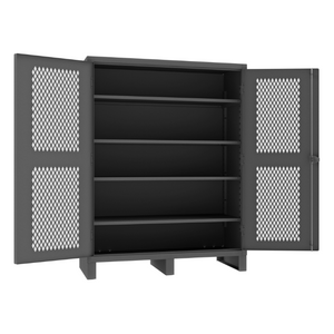 Durham HDCV246078-4S95 Ventilated Cabinet, 12 Gauge, 4 Shelves, 60 X 24 X 78