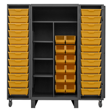 Load image into Gallery viewer, Durham HDJ36-12DC24TB4S95 Cabinet, 12 Gauge, 4 Shelves, 36 Yellow Bins, 36 X 36 X 78