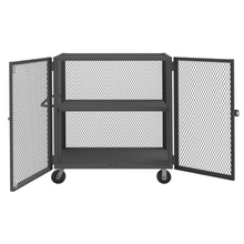 Load image into Gallery viewer, Durham HTL-2448-DD-1AS-95 Mesh Truck, 1 Adjustable Shelf, 24 X 48, 2000 Lbs. Capacity