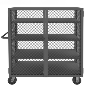 Durham HTL-2448-DD-3AS-95 Mesh Truck, 3 Adjustable Shelves, 24 X 48, 2000 Lbs. Capacity