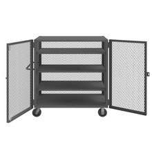 Load image into Gallery viewer, Durham HTL-2448-DD-3AS-95 Mesh Truck, 3 Adjustable Shelves, 24 X 48, 2000 Lbs. Capacity