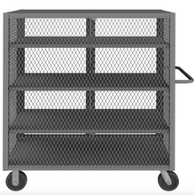 Load image into Gallery viewer, Durham HTL-2448-DD-3AS-95 Mesh Truck, 3 Adjustable Shelves, 24 X 48, 2000 Lbs. Capacity