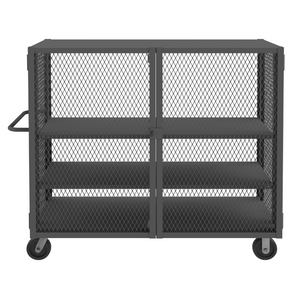 Durham HTL-2460-DD-3AS-95 Mesh Truck, 3 Adjustable Shelves, 24 X 60, 2000 Lbs. Capacity