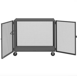 Durham HTL-3048-DD-1AS-95 Mesh Truck, 1 Adjustable Shelf, 30 X 48, 2000 Lbs. Capacity